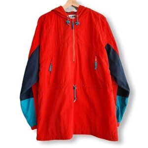 Vintage LIFA | by Fletcher 1/4 Zip Windbreaker Color Block Hooded Jacket Mens M